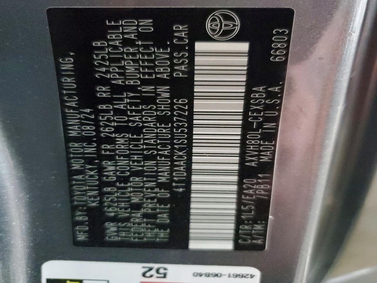2025 TOYOTA CAMRY SE photo 12
