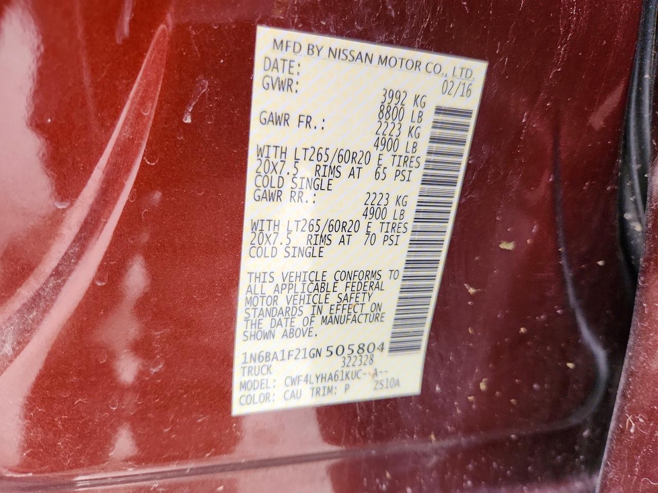 2016 NISSAN TITAN XD PLATINUM RESERVE photo 12