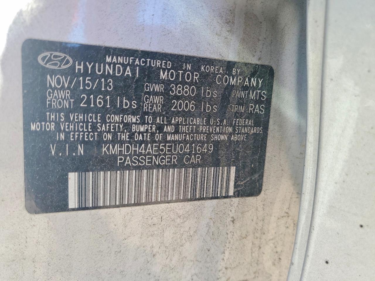 2014 HYUNDAI ELANTRA SE photo 23