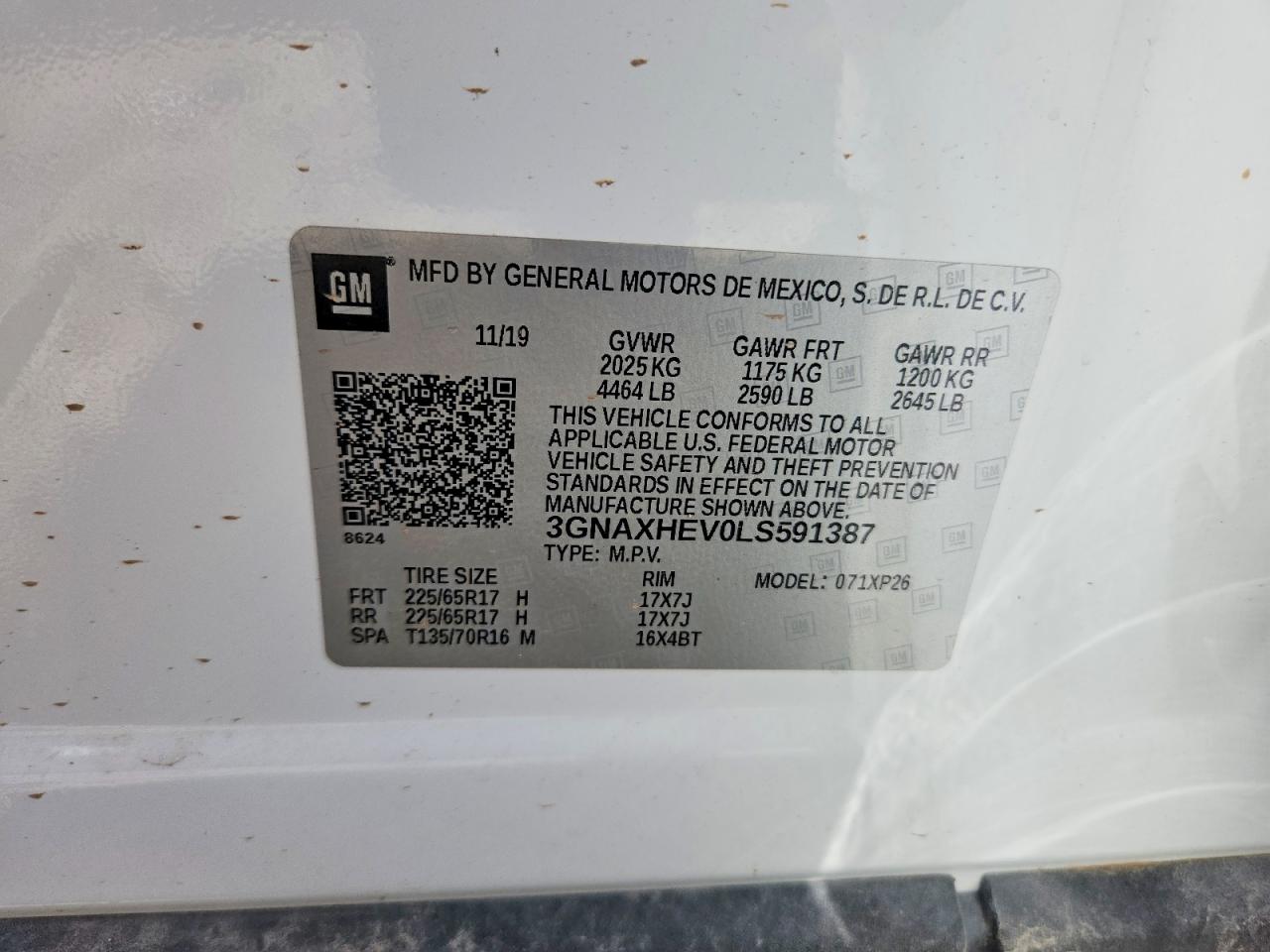 2020 CHEVROLET EQUINOX LS photo 12