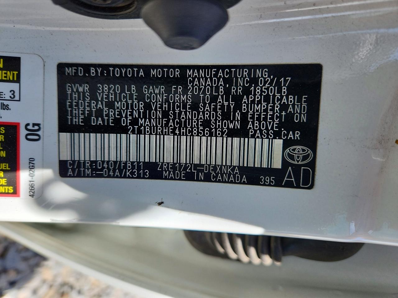 2017 TOYOTA COROLLA LE photo 37