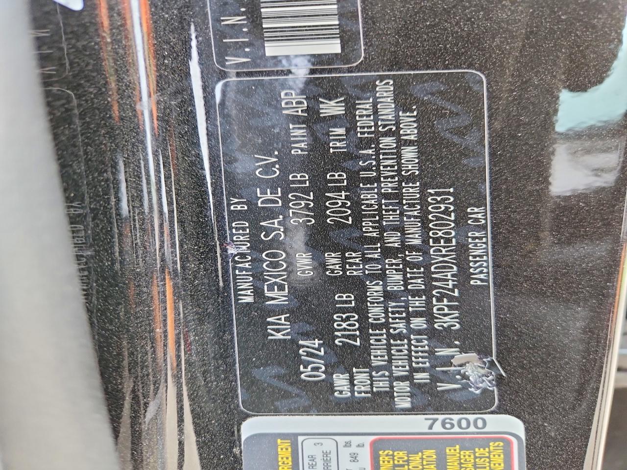 2024 KIA FORTE LX photo 23