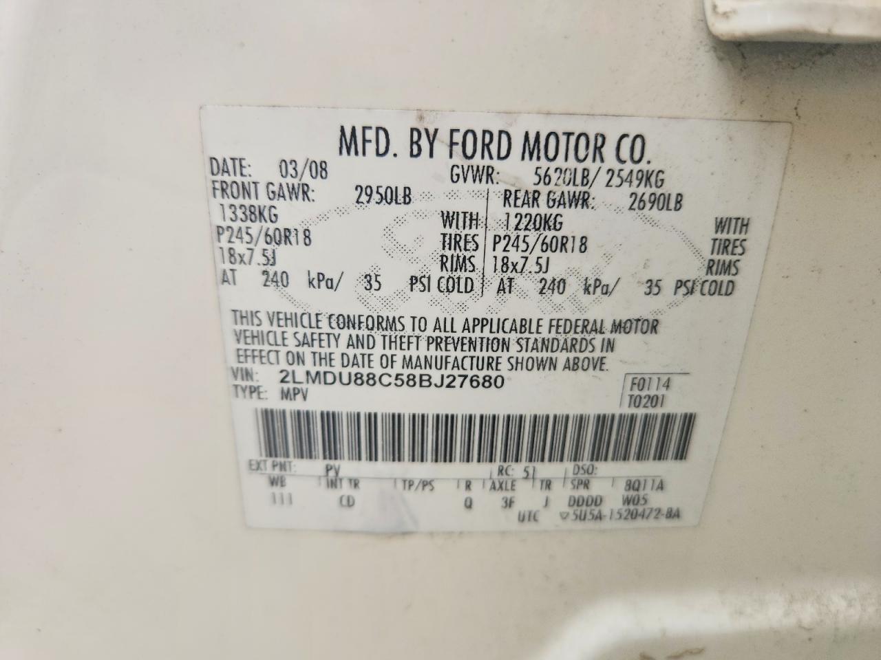 2008 LINCOLN MKX photo 13