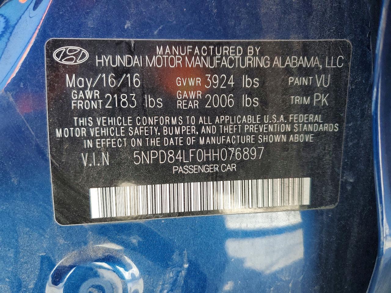 2017 HYUNDAI ELANTRA SE photo 23