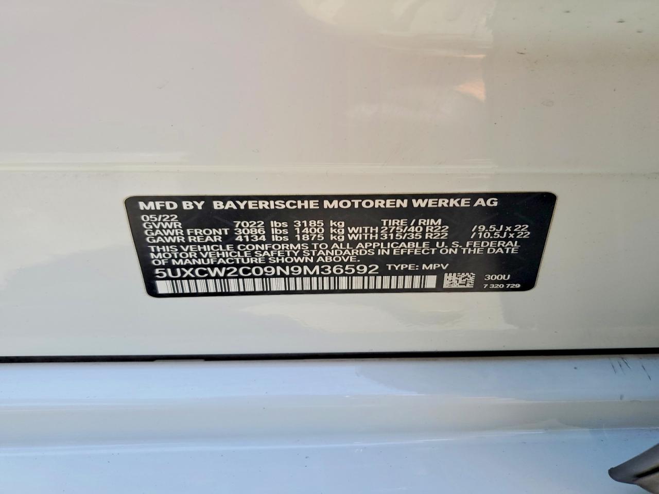 2022 BMW X7 XDRIVE40I photo 25