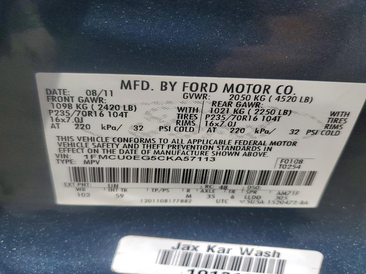 2012 FORD ESCAPE LIMITED photo 25