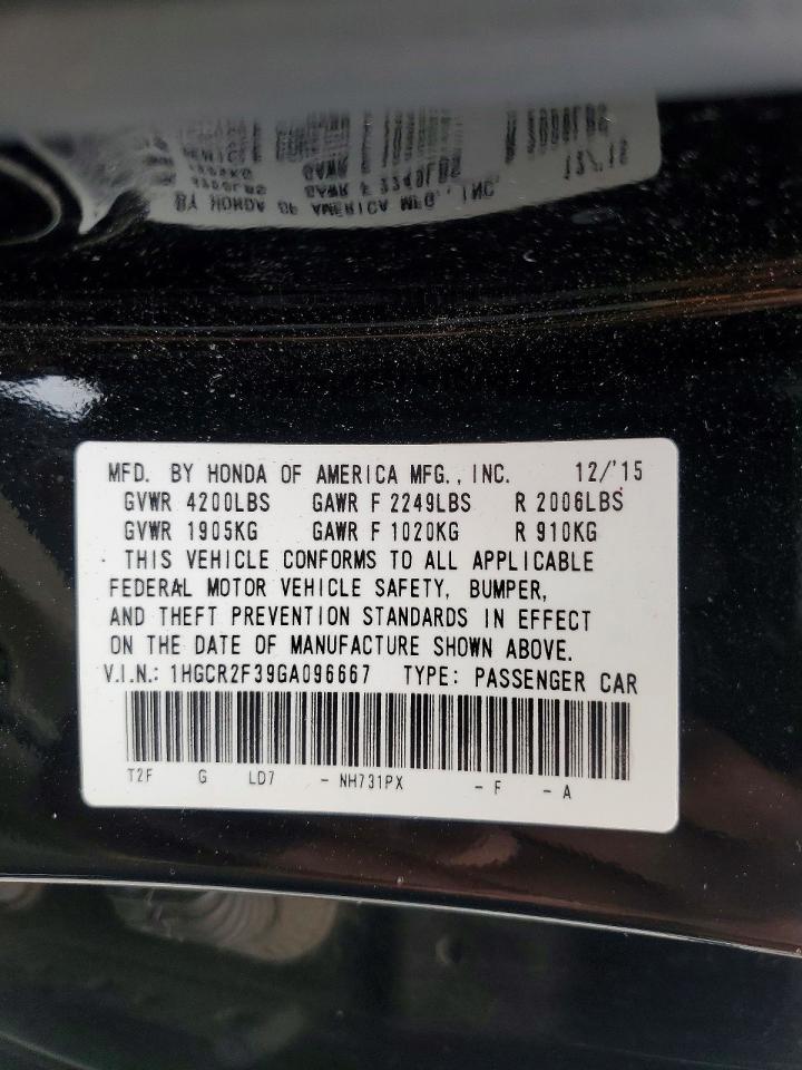 2016 HONDA ACCORD LX photo 23