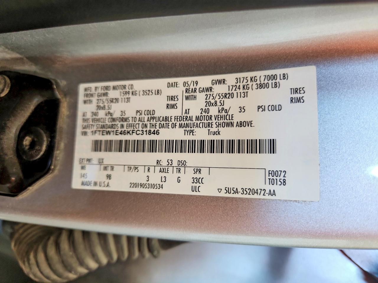 2019 FORD F150 SUPERCREW photo 23