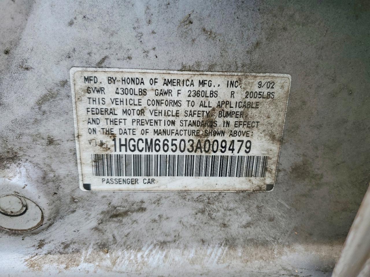2003 HONDA ACCORD EX photo 23