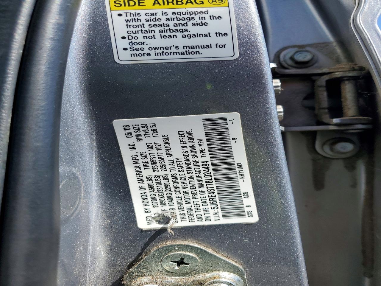 2008 HONDA CR-V EXL photo 25