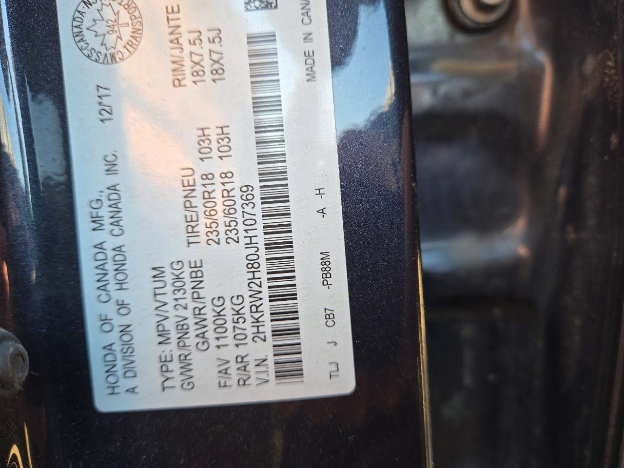 2018 HONDA CR-V EXL photo 25
