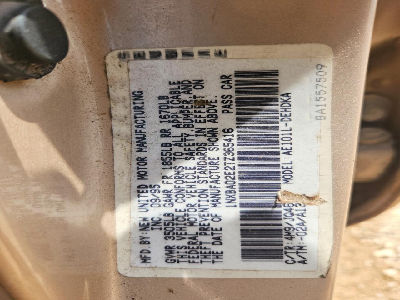 1996 TOYOTA COROLLA BASE photo 25
