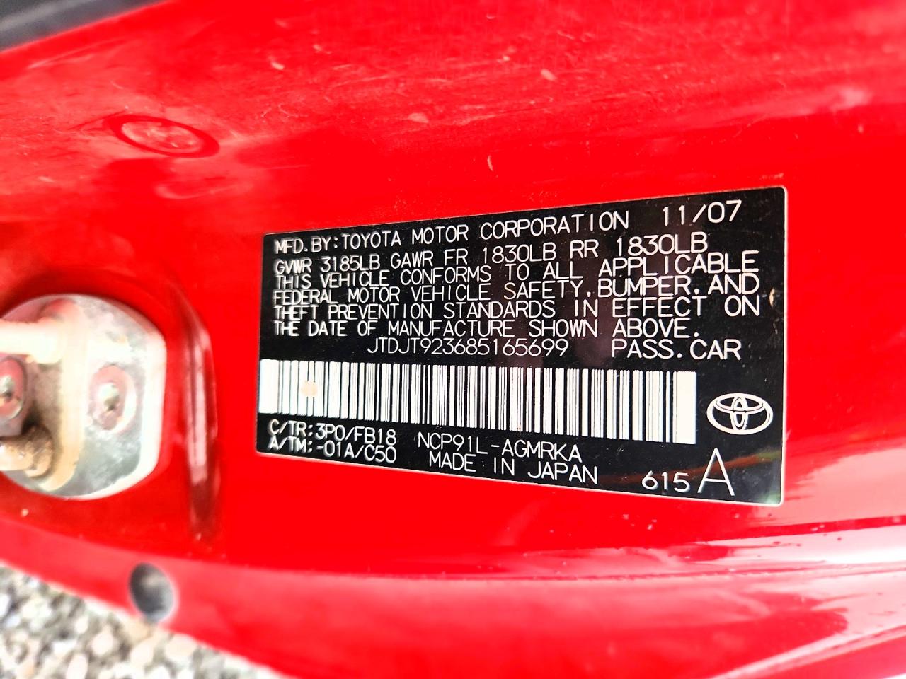 2008 TOYOTA YARIS BASE photo 12