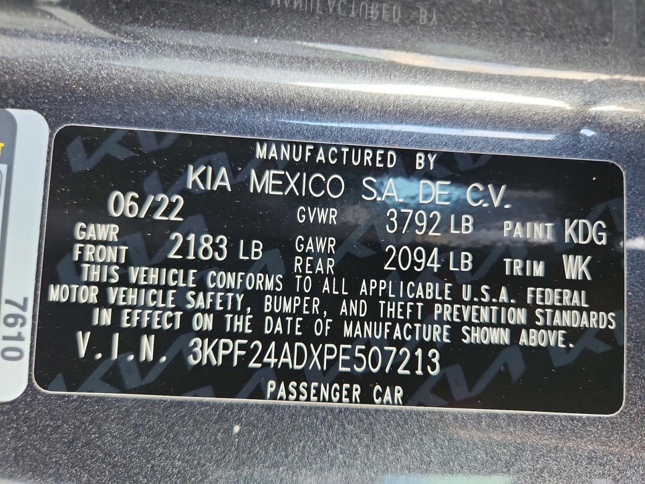2023 KIA FORTE LXS photo 23