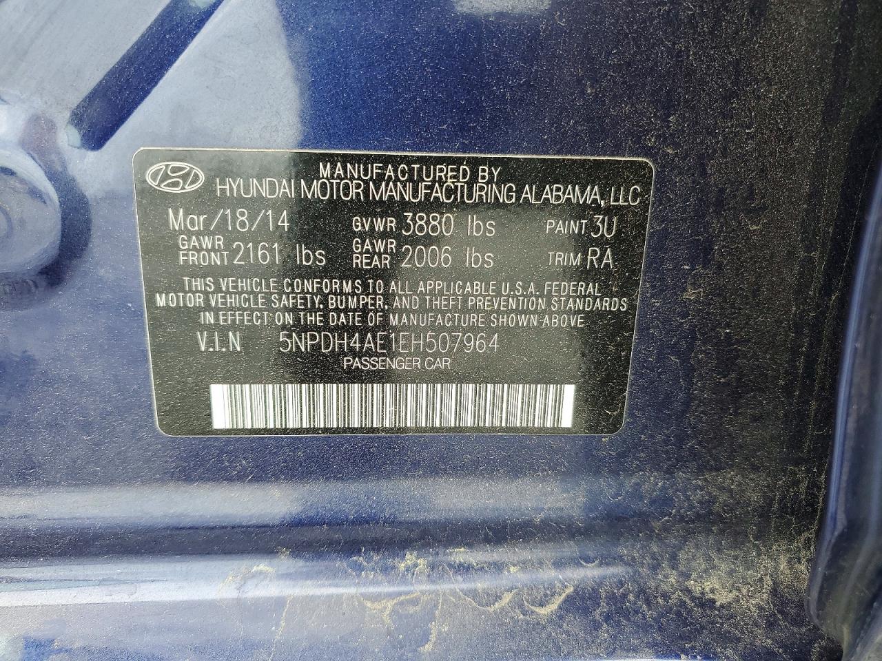 2014 HYUNDAI ELANTRA LIMITED photo 23