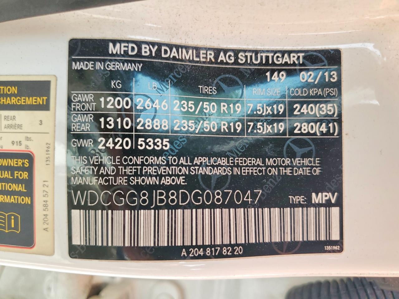 2013 MERCEDES-BENZ GLK 350 4MATIC photo 13