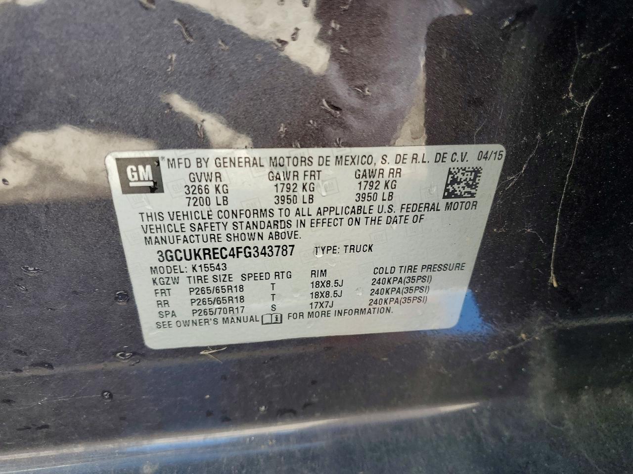 2015 CHEVROLET SILVERADO K1500 LT photo 34