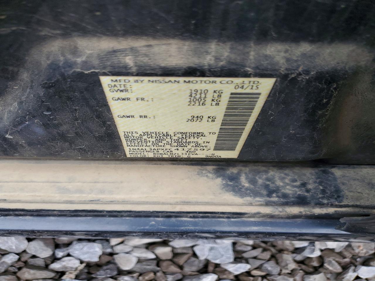 2015 NISSAN ALTIMA 2.5 SV photo 23