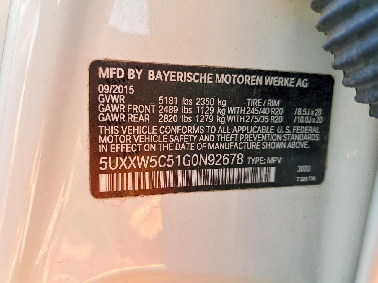 2016 BMW X4 XDRIVE35I photo 37