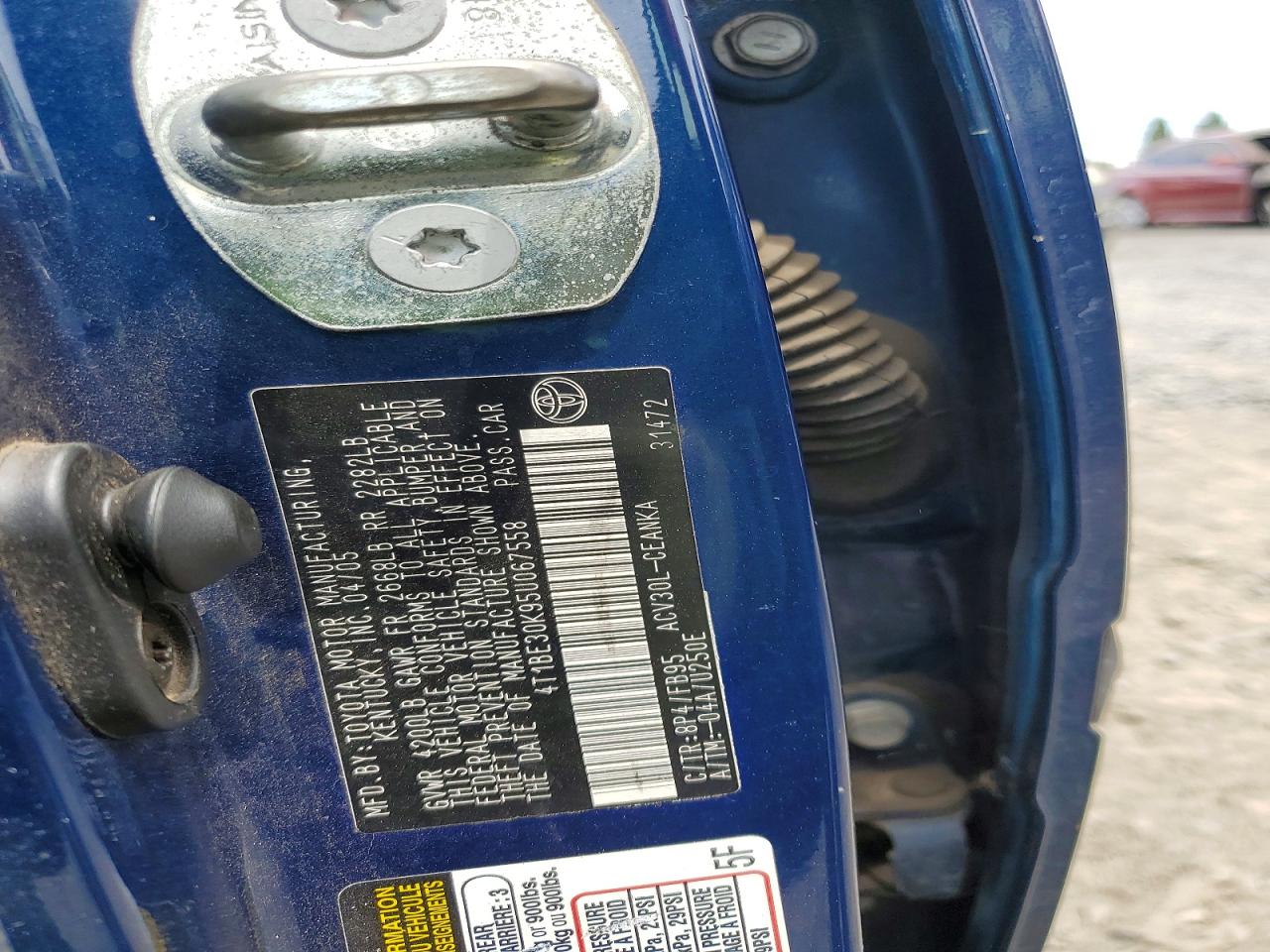 2005 TOYOTA CAMRY LE photo 34