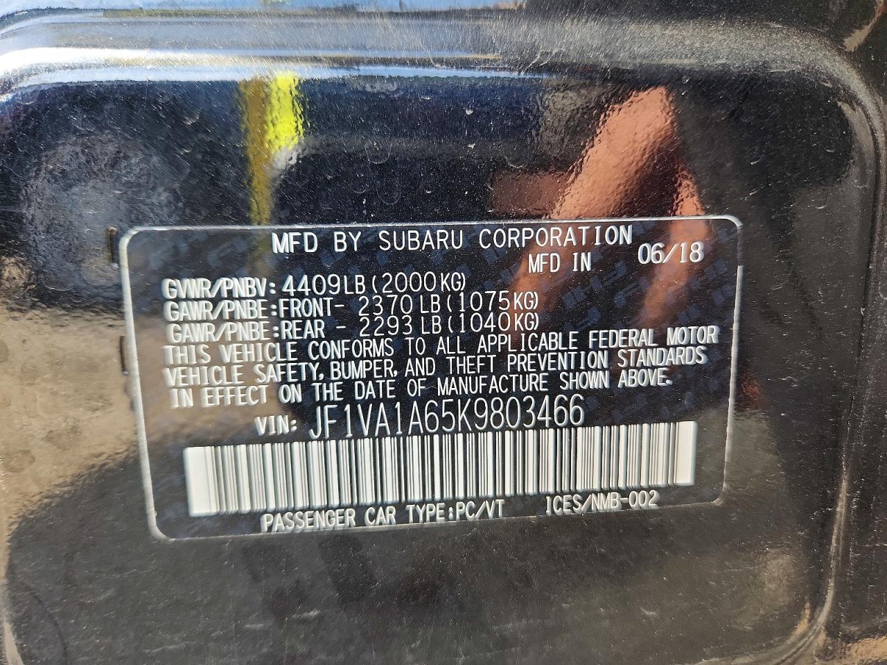 2019 SUBARU WRX photo 34