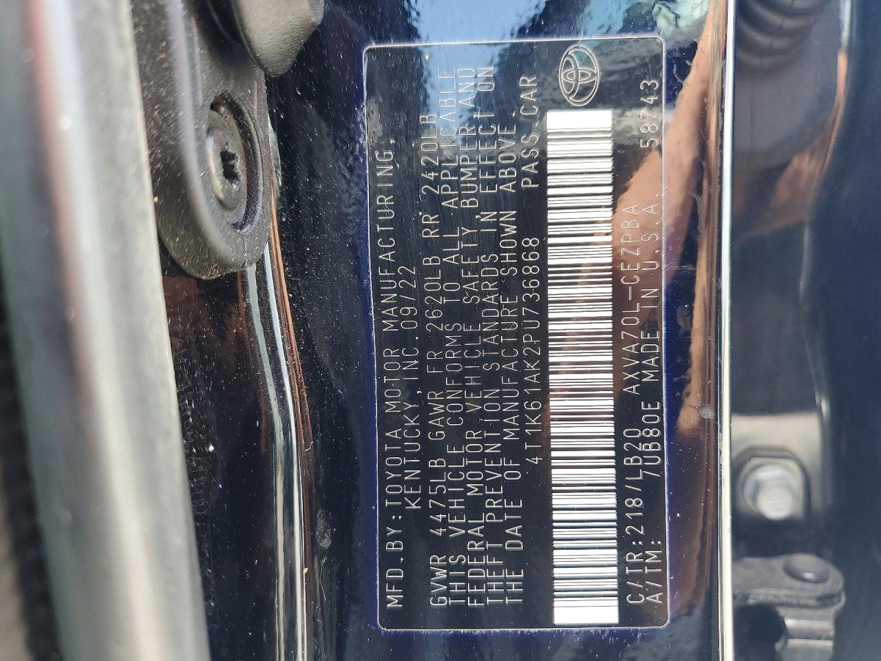 2023 TOYOTA CAMRY XSE photo 12