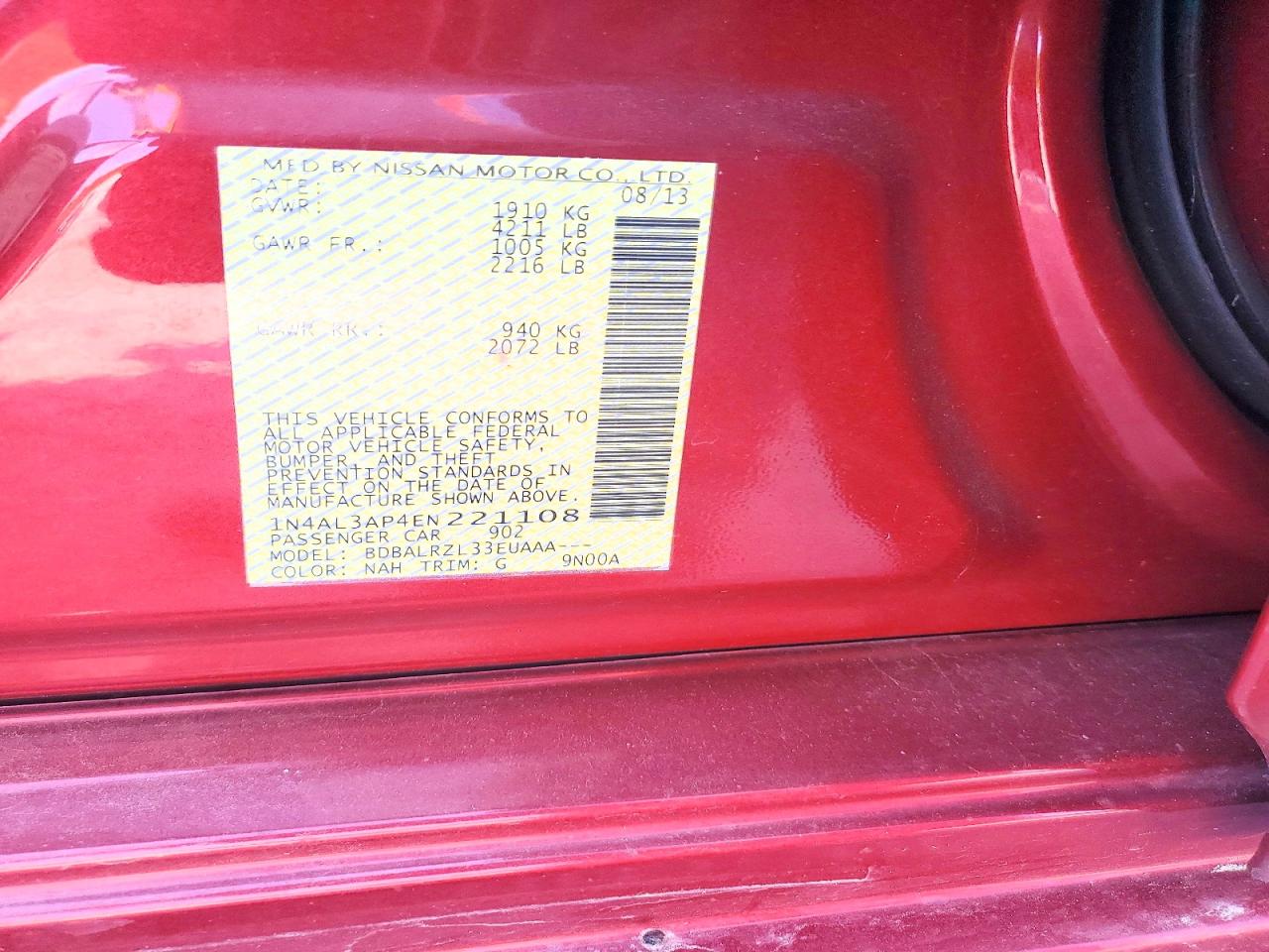 2014 NISSAN ALTIMA 2.5 photo 25