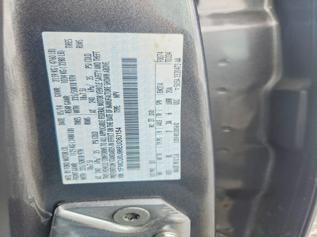 2014 FORD ESCAPE TITANIUM photo 25