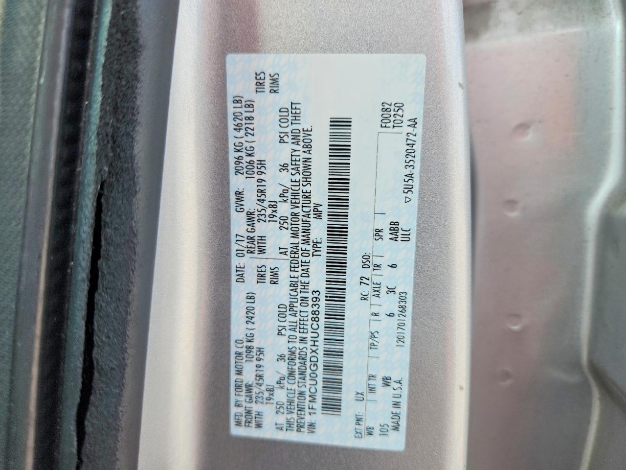 2017 FORD ESCAPE SE photo 27