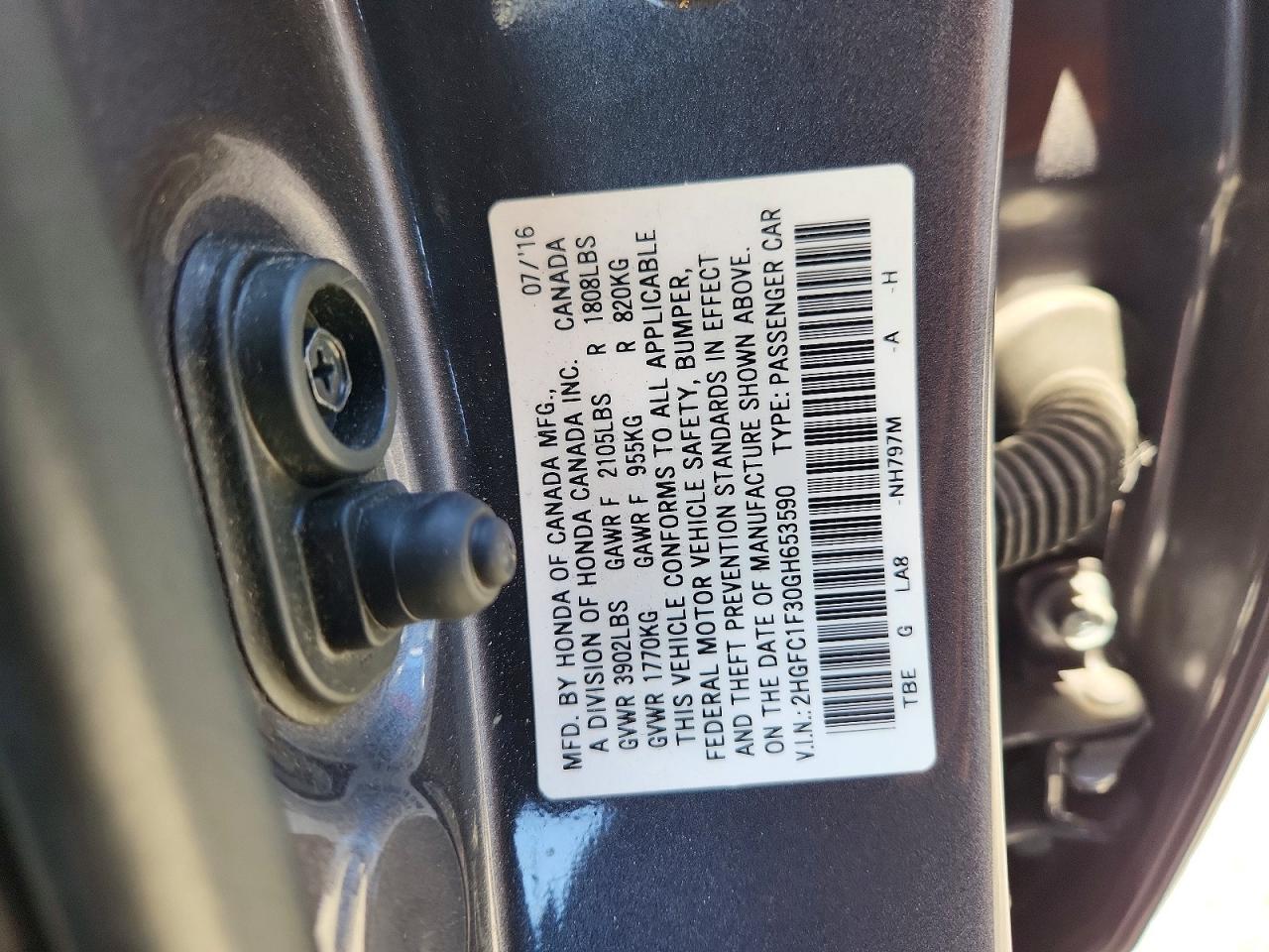 2016 HONDA CIVIC EX photo 25