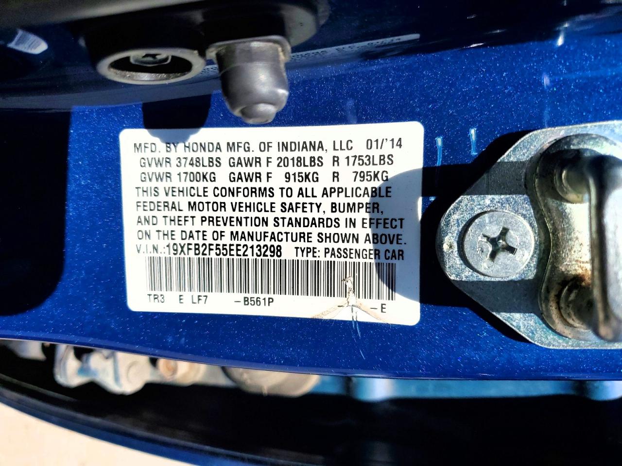 2014 HONDA CIVIC LX photo 37
