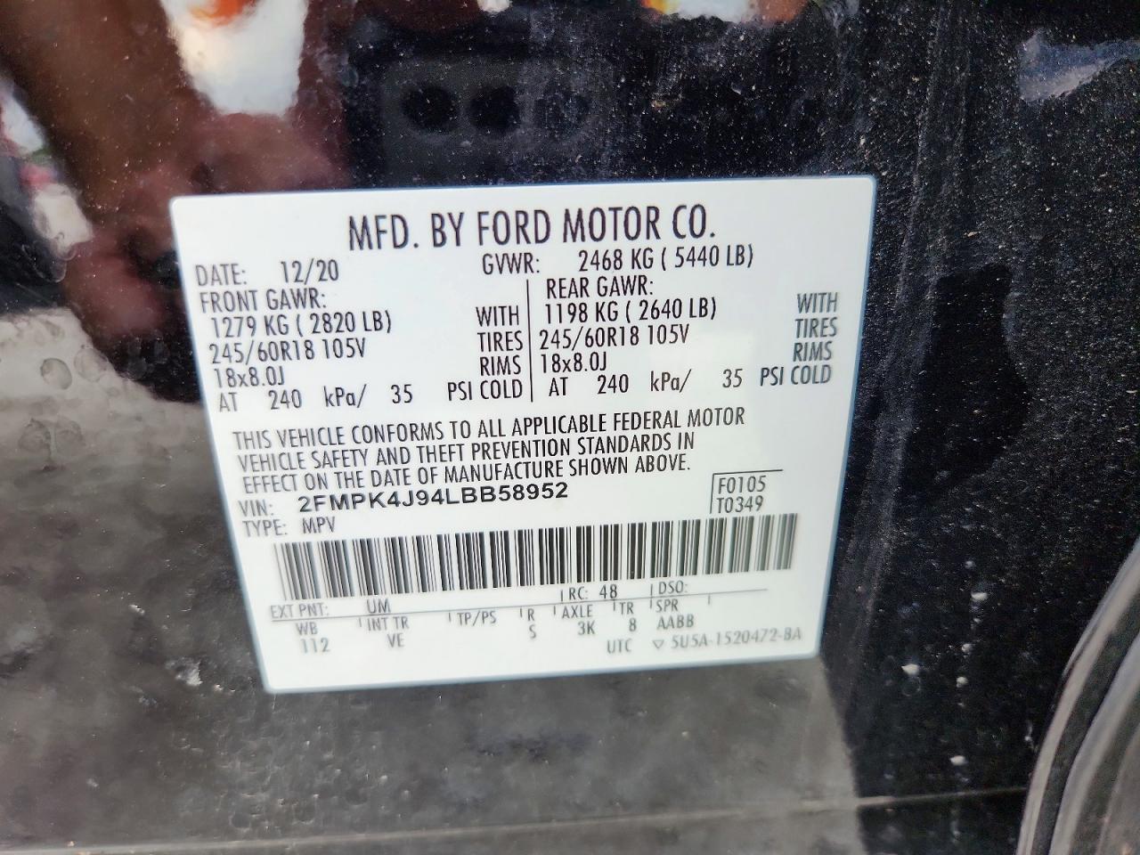 2020 FORD EDGE SEL photo 13