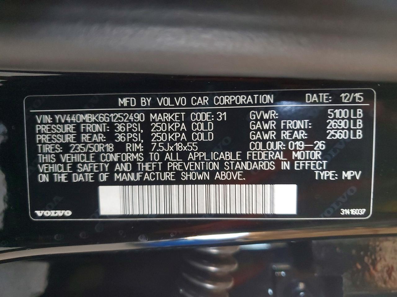 2016 VOLVO XC70 T5 PREMIER photo 12
