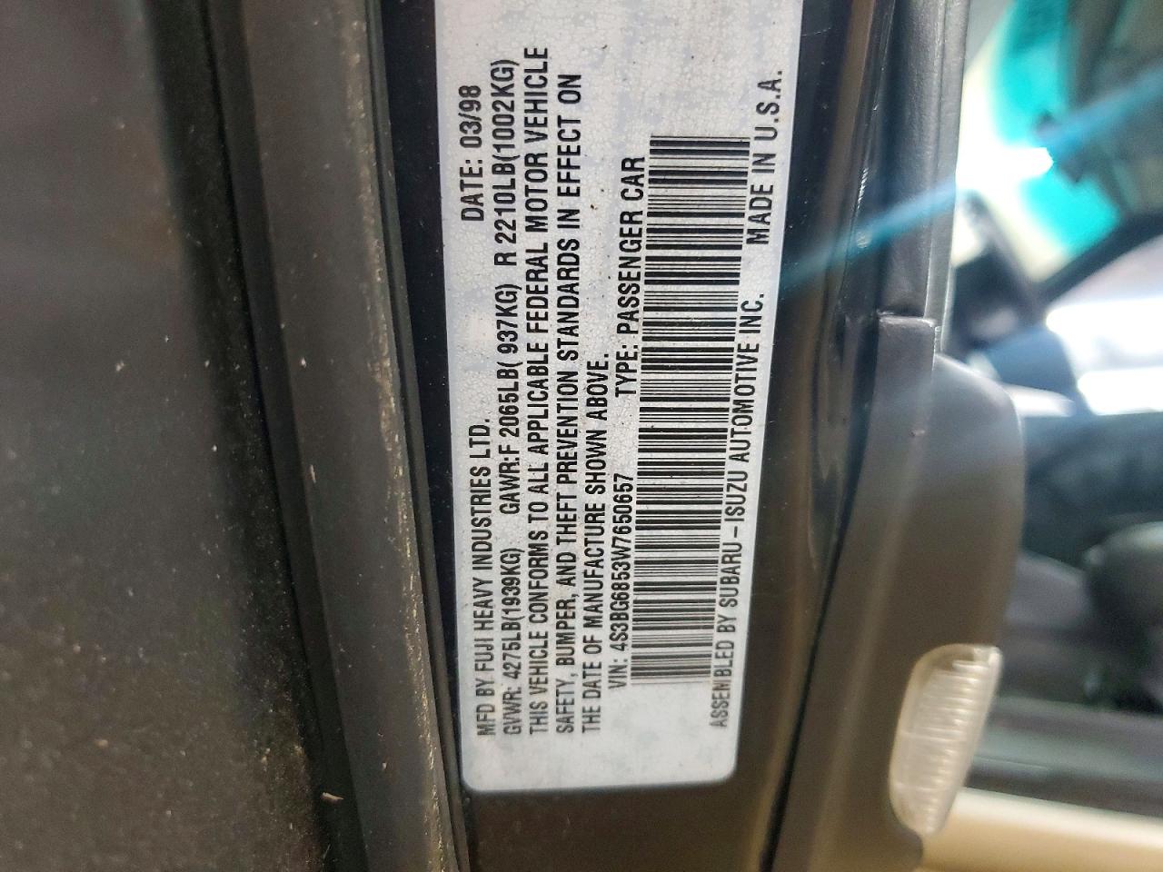 1998 SUBARU LEGACY 30TH ANNIVERSARY OUTBACK photo 34
