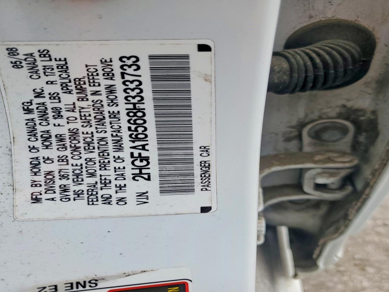 2008 HONDA CIVIC LX photo 12