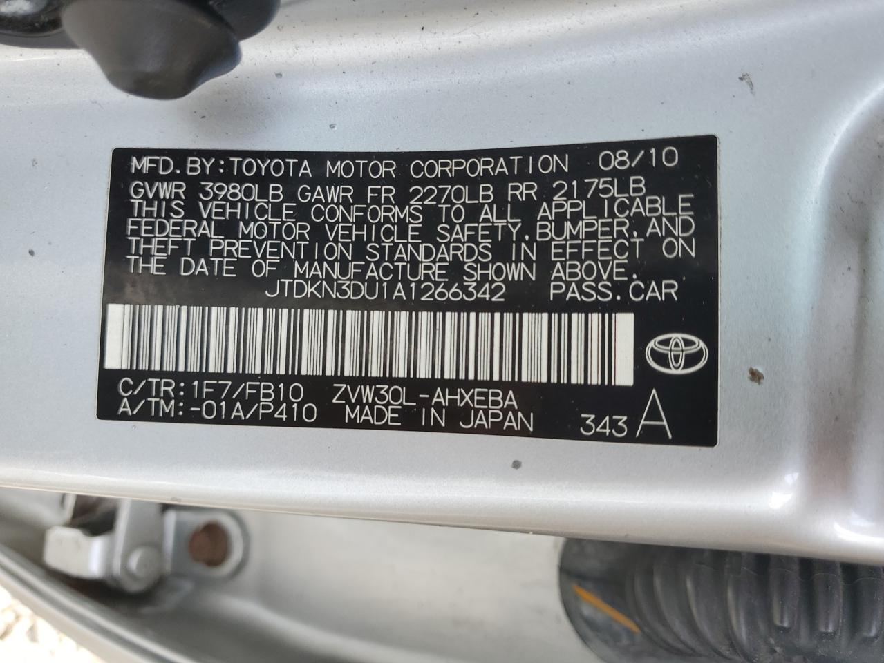 2010 TOYOTA PRIUS photo 14