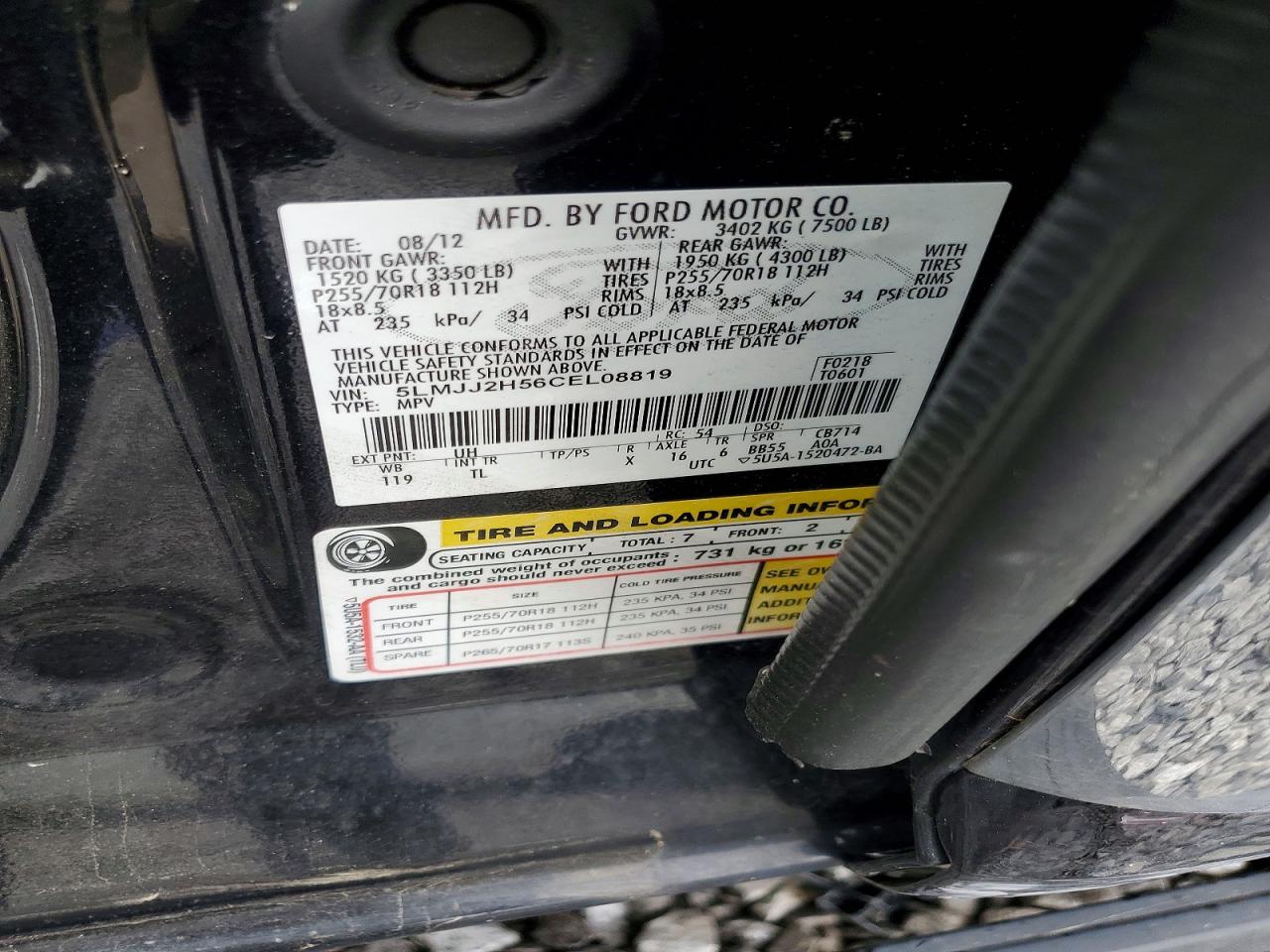 2012 LINCOLN NAVIGATOR photo 25