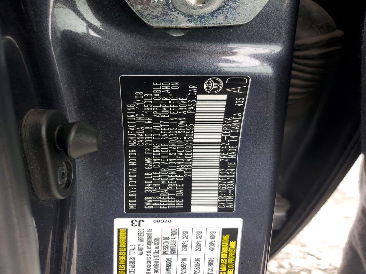 2009 TOYOTA COROLLA S photo 12