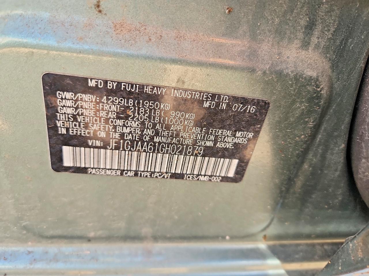 2016 SUBARU IMPREZA photo 23
