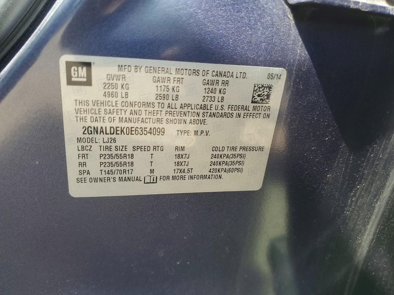 2014 CHEVROLET EQUINOX LTZ photo 13