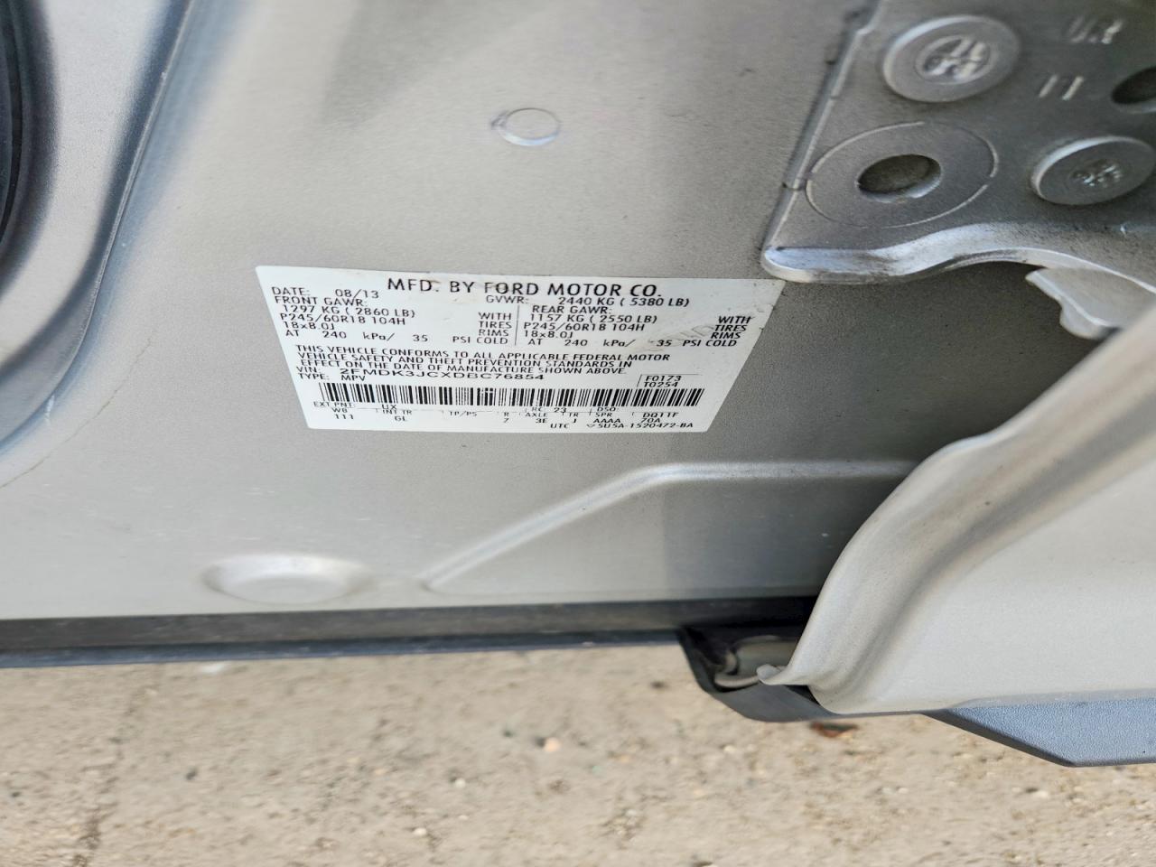 2013 FORD EDGE SEL photo 37