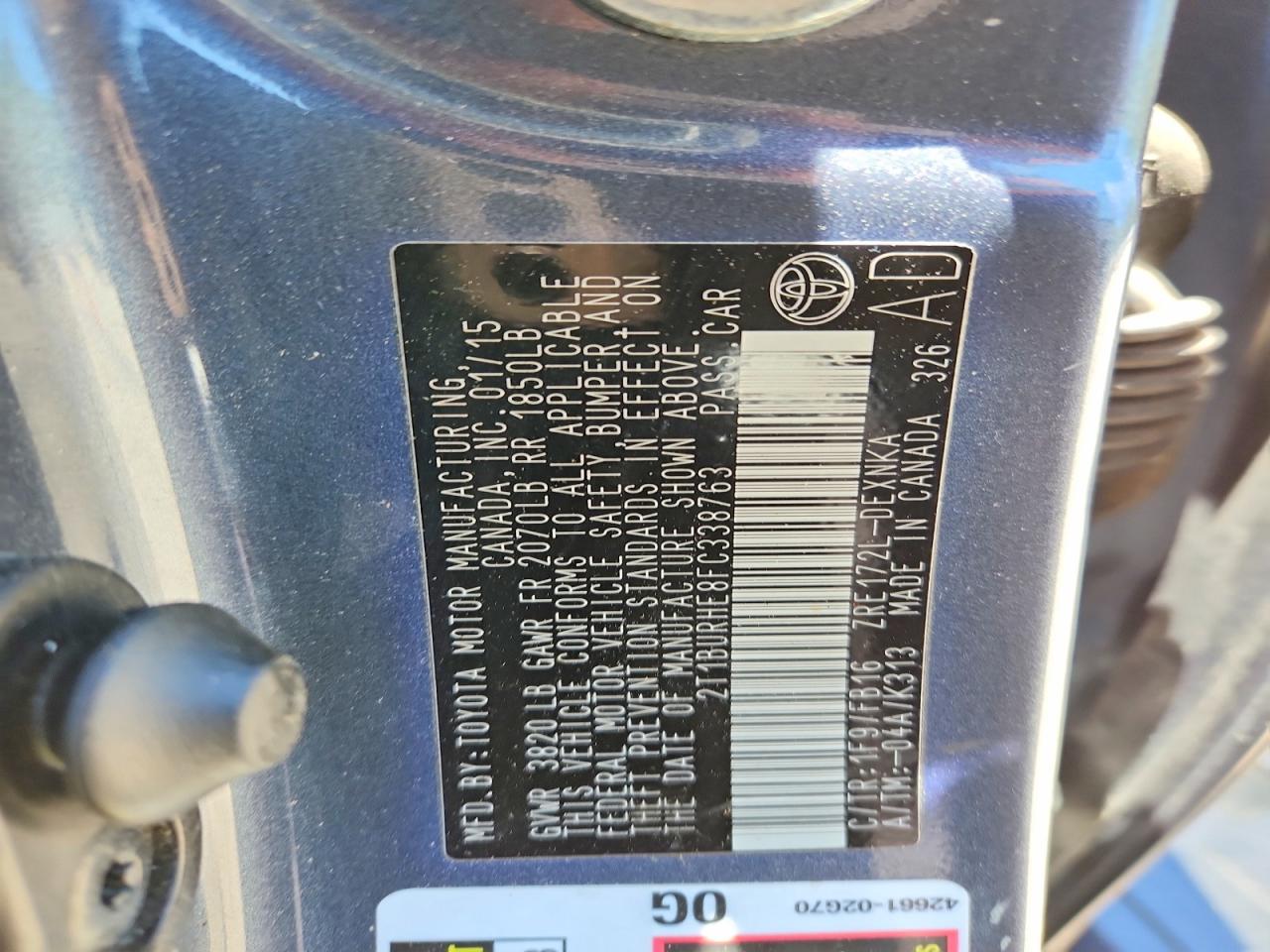 2015 TOYOTA COROLLA LE photo 23