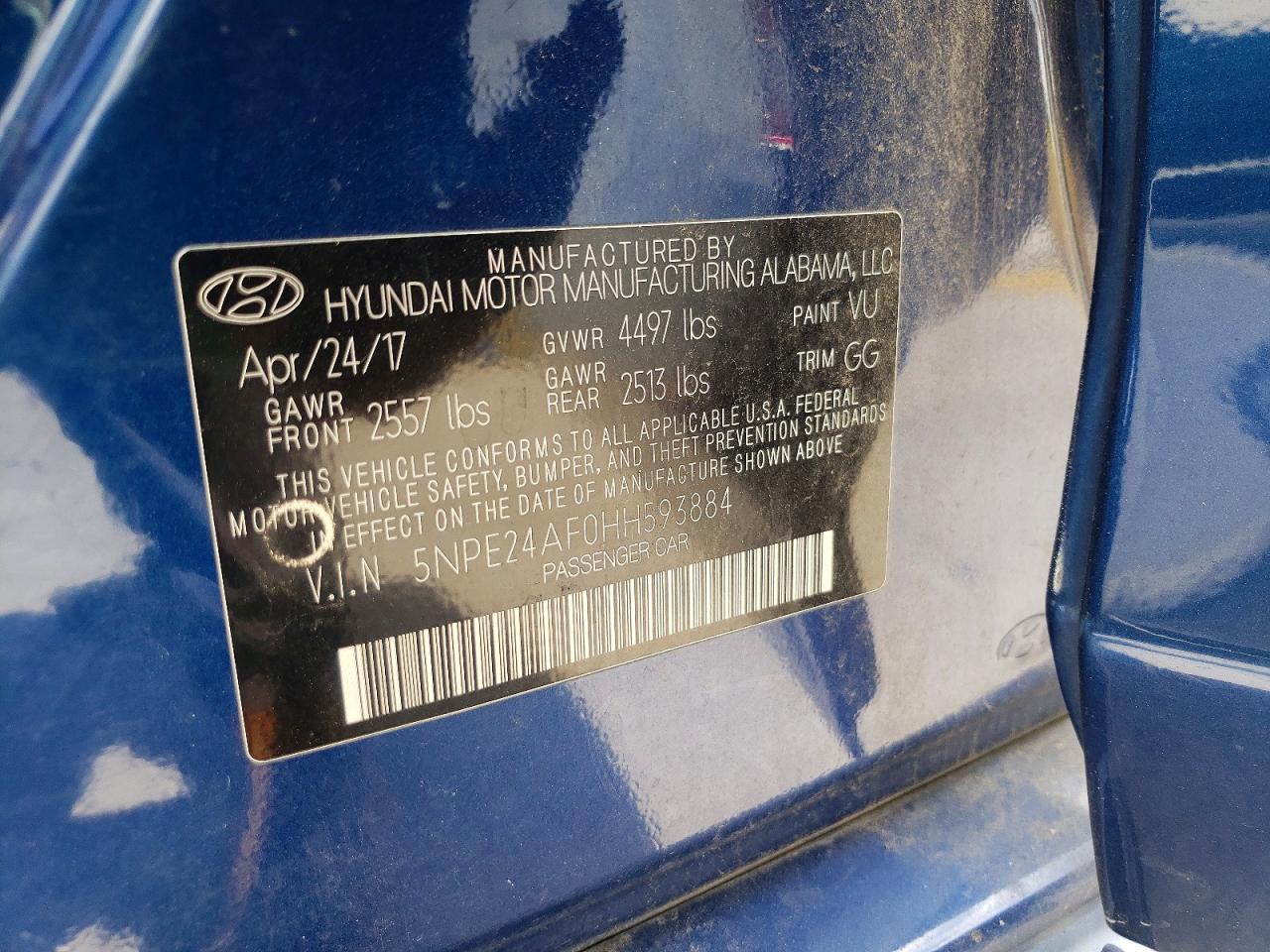 2017 HYUNDAI SONATA BASE photo 23