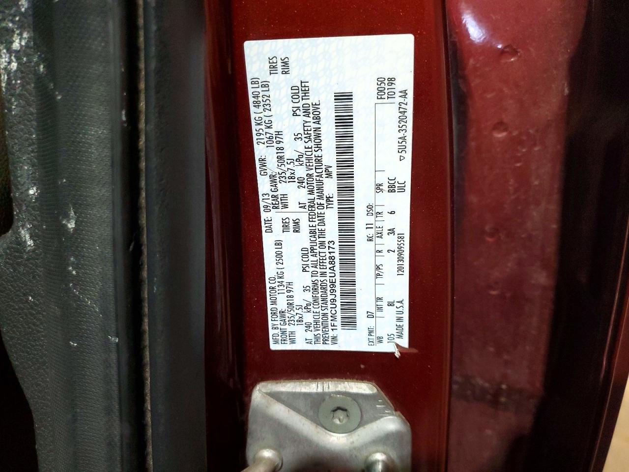 2014 FORD ESCAPE TITANIUM photo 13