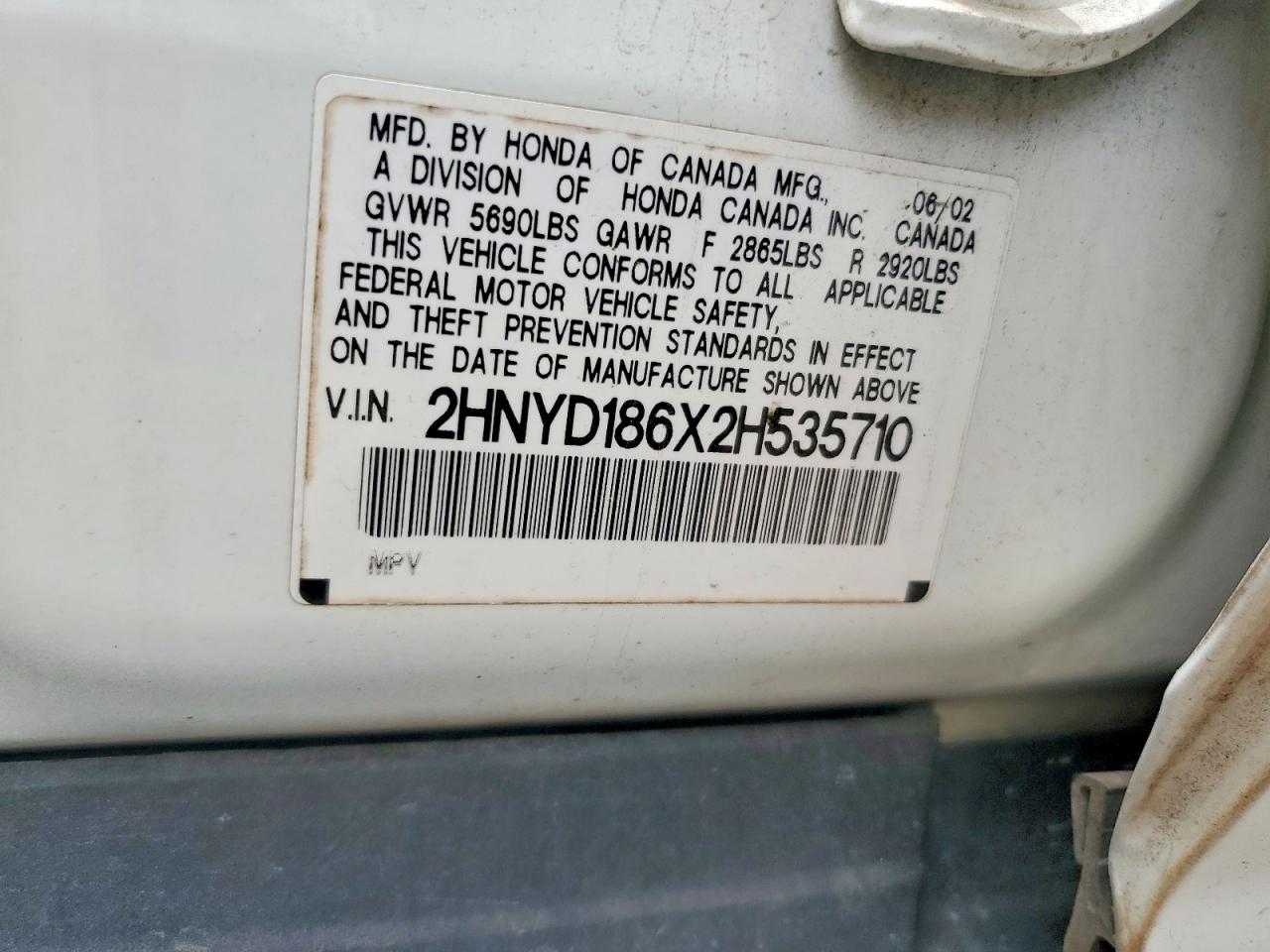 2002 ACURA MDX TOURING photo 13
