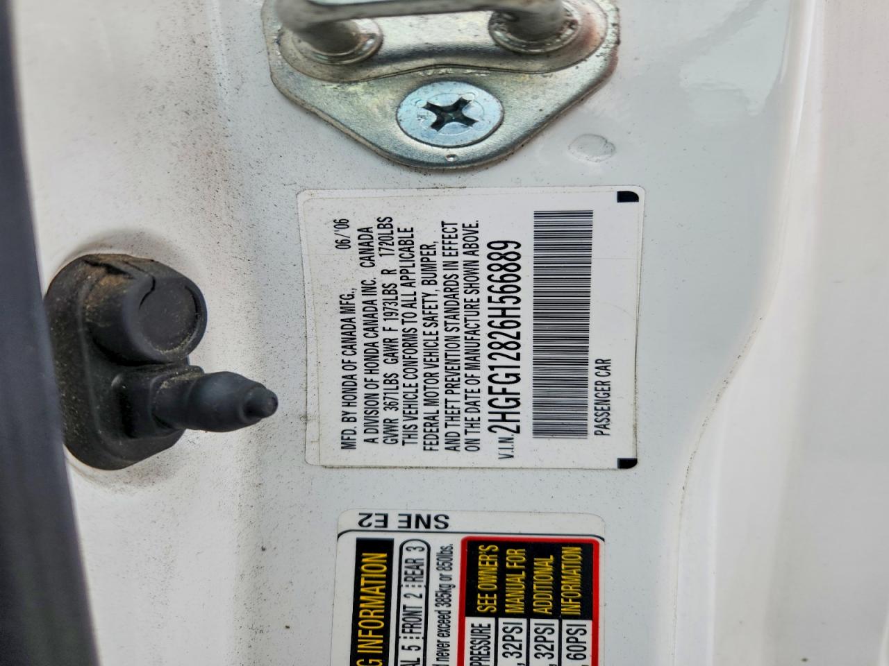 2006 HONDA CIVIC EX photo 23
