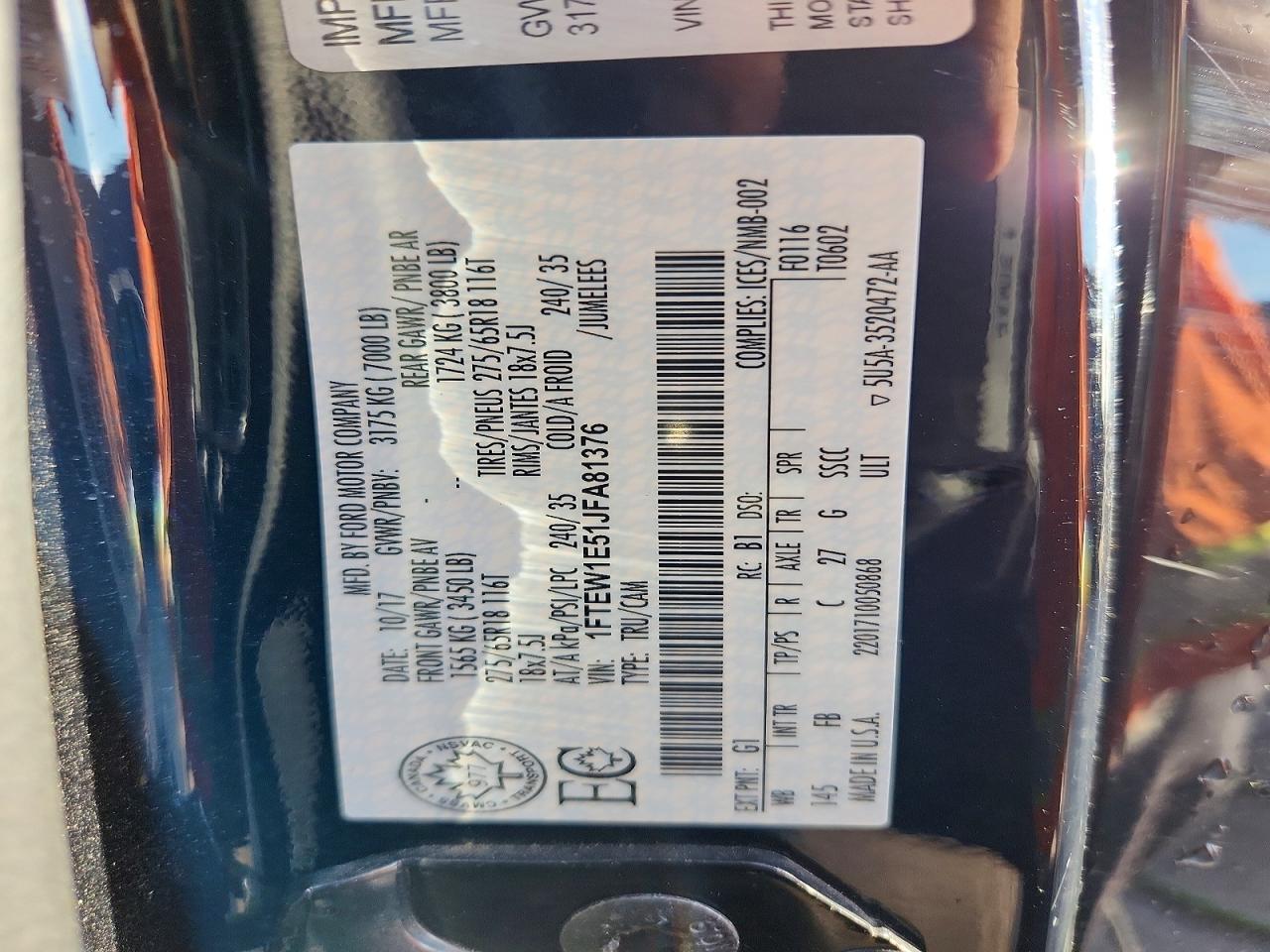 2018 FORD F150 SUPERCREW photo 23