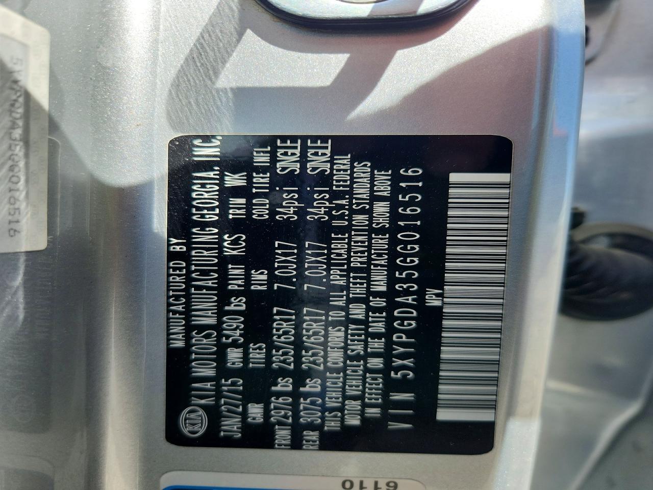 2016 KIA SORENTO LX photo 40