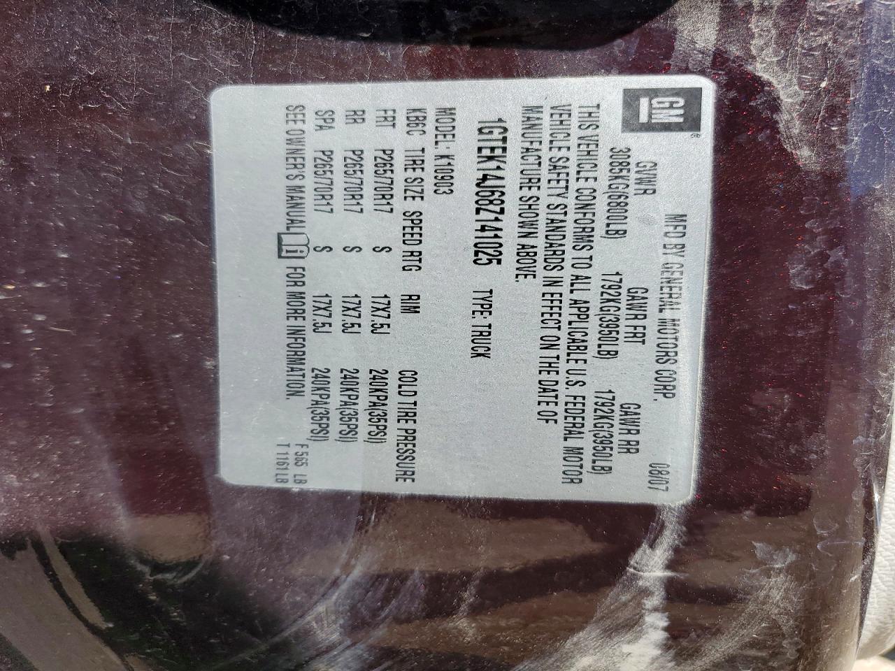 2008 GMC SIERRA K1500 photo 23
