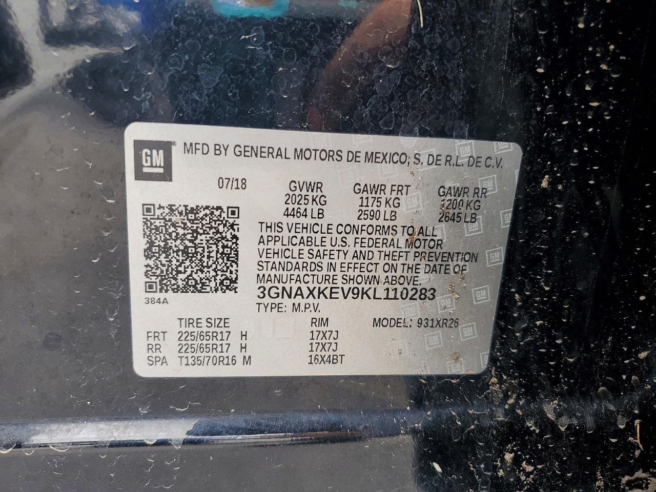 2019 CHEVROLET EQUINOX LT photo 25